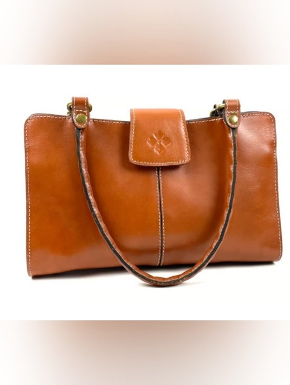 Patricia Nash Designs Womens Heritage Rienzo Leather Satchel Brown Shoulder Bag